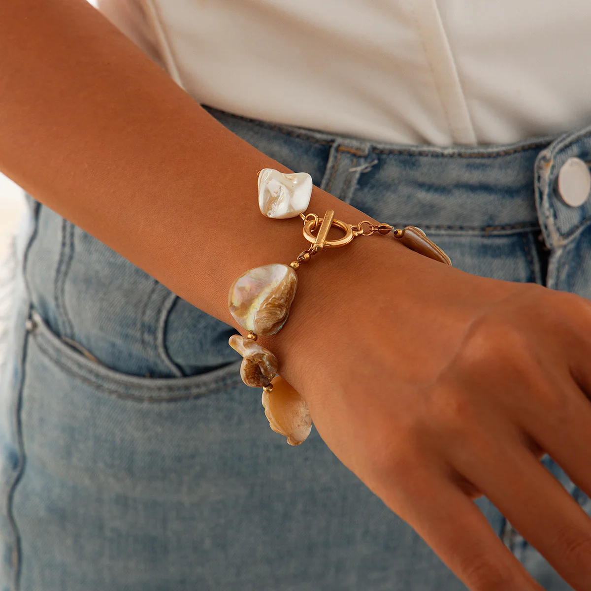 Retro Starfish White Shell Conch Pendant Necklace Women 2024 Simple Creative Colorful Stones Hand Woven beach Jewelry Girls - Image 20