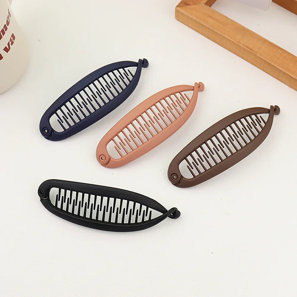 Matte Frosted Ponytail Banana Hair Clip Fish Shaped Hairpin Headband for Women Hair Accessories Twist Clamp Barrettes Headwear - Image 3