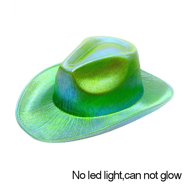 New Arrival Pearlescent Cowboy Hat Dance Costume Decorate Glowing Cowgirl Cap Glowing For Neon NightClub - Image 25
