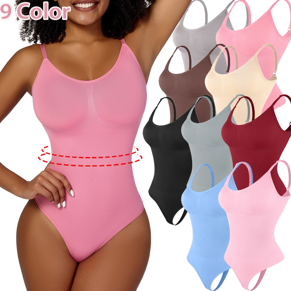 Bodysuit Women Shapewear Tummy Control Butt Lifter Body Shaper Smooth Invisible Under Dress Slimming Underwear Low Neck Jumpsuit - Image 2