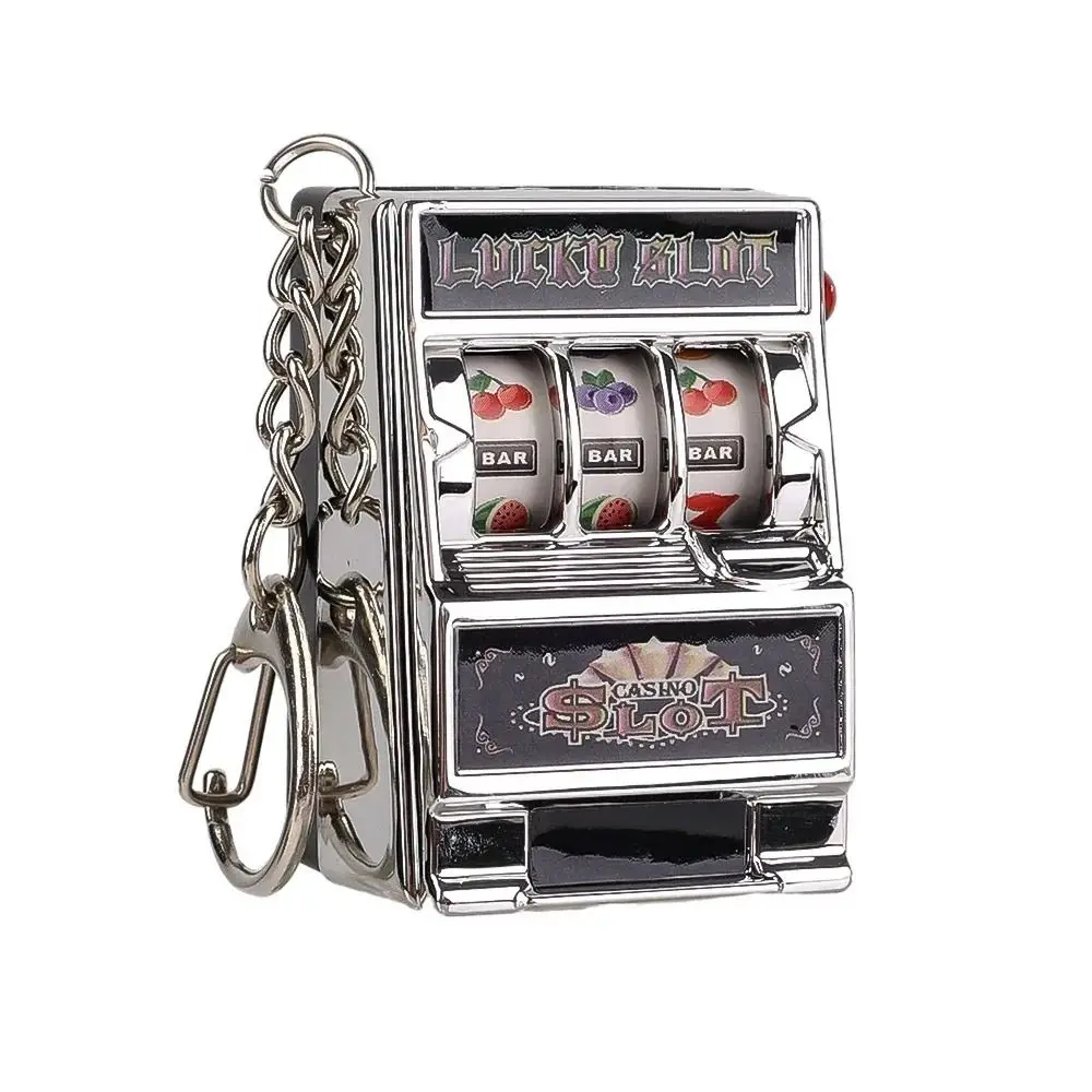 Mini Gambling Slot Machine Key Chains Creative Arcade Pocket Fruit Lucky Jackpot Gadget Antistress Toy Funny Games Keychain Ring - Image 7