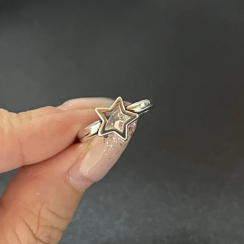 Y2K Crystal Rings Kpop Heart Adjustable Ring Irregular Geometry Punk Vintage Rings Set for Women Girls New Fashion Jewelry - Image 8
