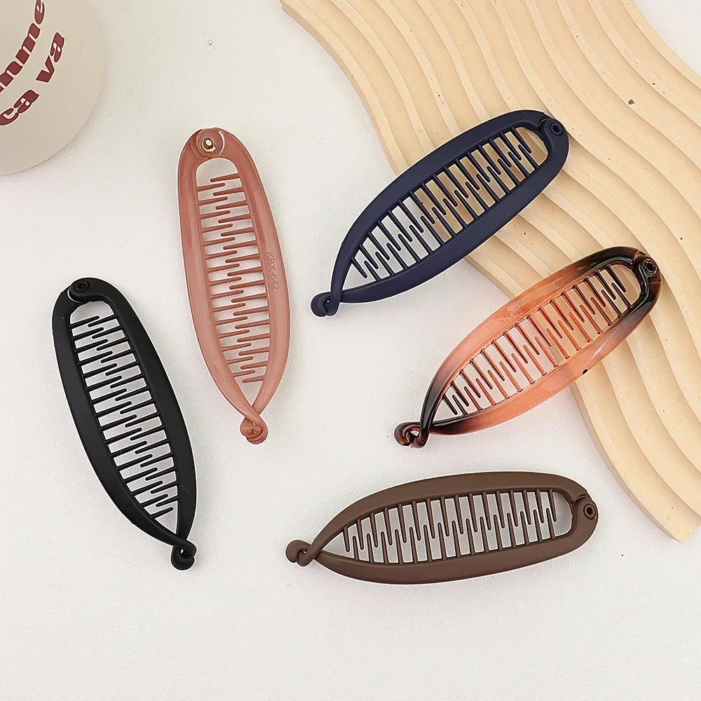 Matte Frosted Ponytail Banana Hair Clip Fish Shaped Hairpin Headband for Women Hair Accessories Twist Clamp Barrettes Headwear - Image 4
