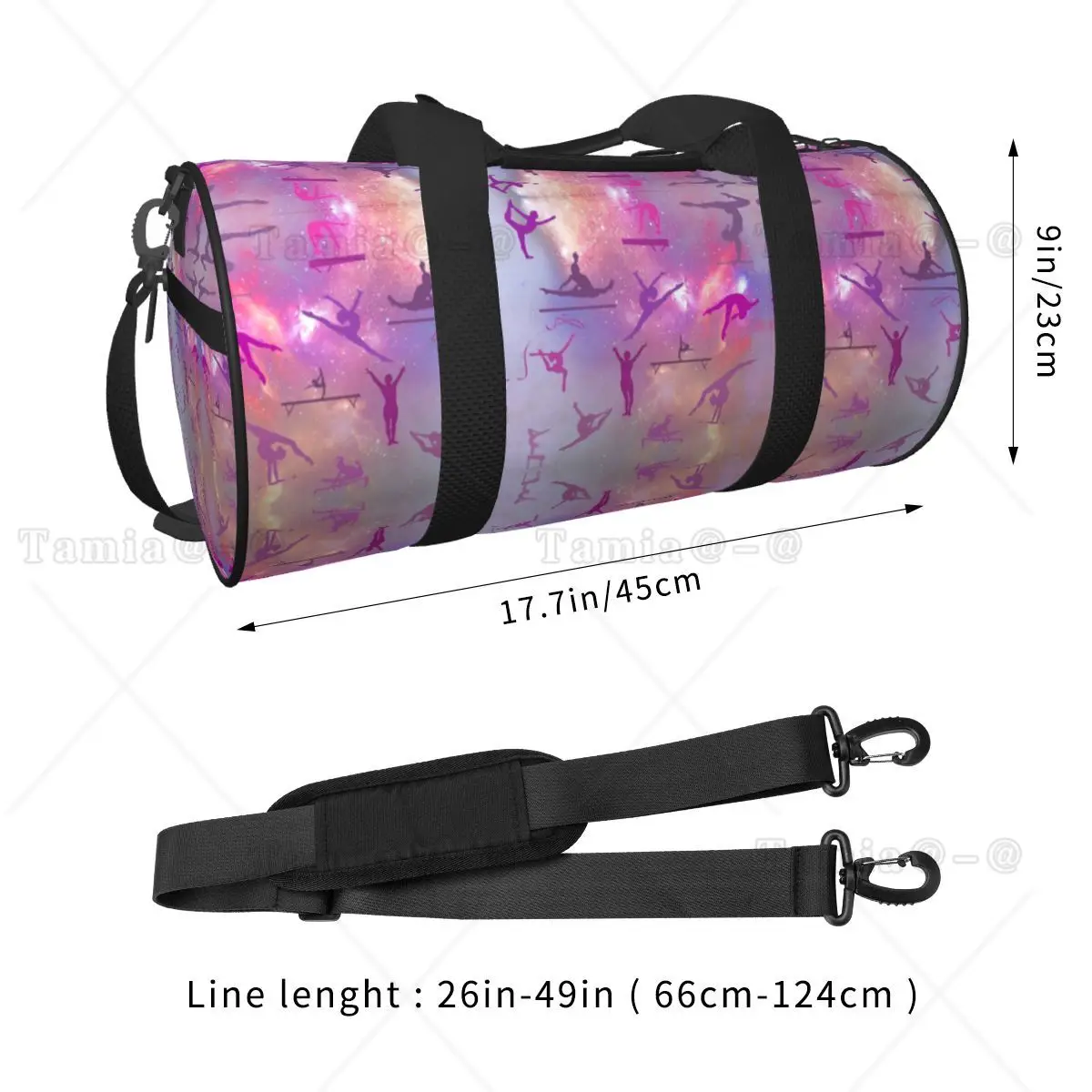 Gym Bag Gymnastics Stars Graphic Sports Bag Large Capacity Men Women Oxford Printed Handbag Funny Swimming Fitness Bag - Image 3