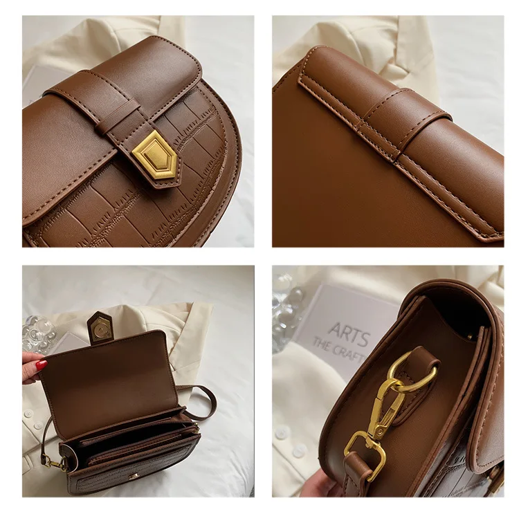 Crossbody Bags for Women,Small Saddle Purse and Boho Cross Body Handbags,PU Leather - Image 6