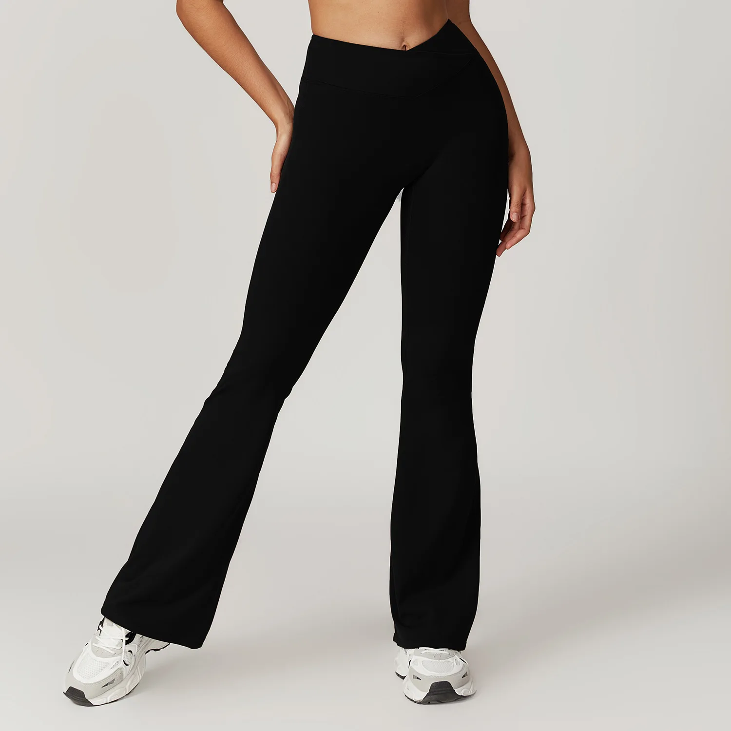 Belly Pants For Women Fitness Sport Bell Bottomed Leggings High Waist Elastic Yoga Leggings Gym Jogging Quick Dry Push Up Tights - Image 8