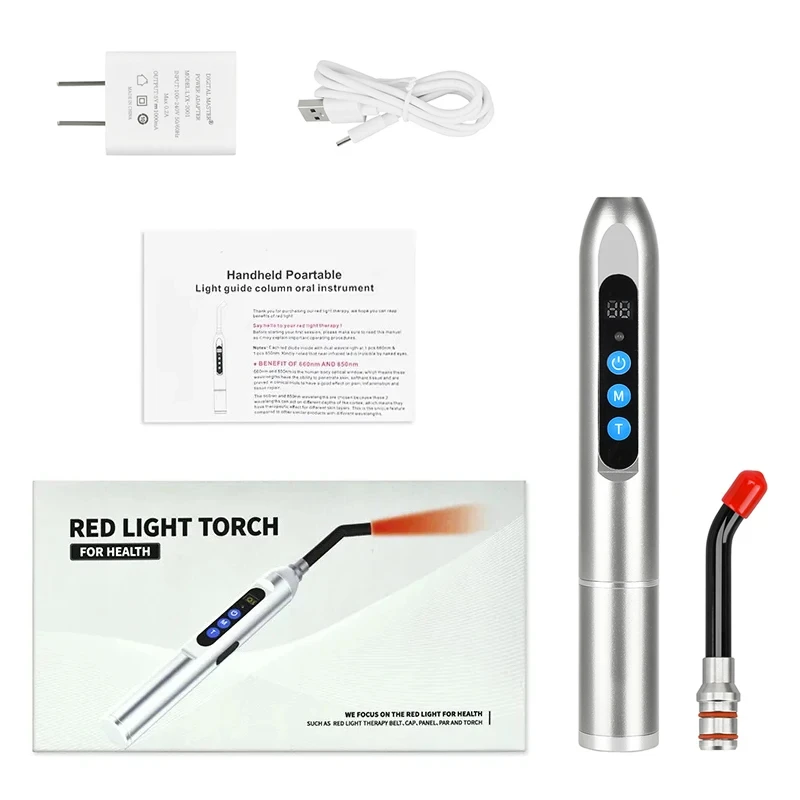 Tuhopeta Red Light Therapy Device for Mouth Sores 660nm 850nm Near-Infrared LED Skin Care Wand for Cold Sore Treatment - Image 7