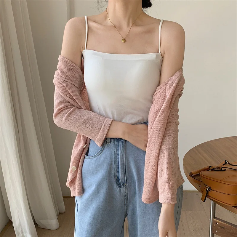 Top Female Sexy Bras Spaghetti Strap Crop Tops Fashion Camisole Wirefree Brassiere Seamless Underwear Top Tank Top - Image 2