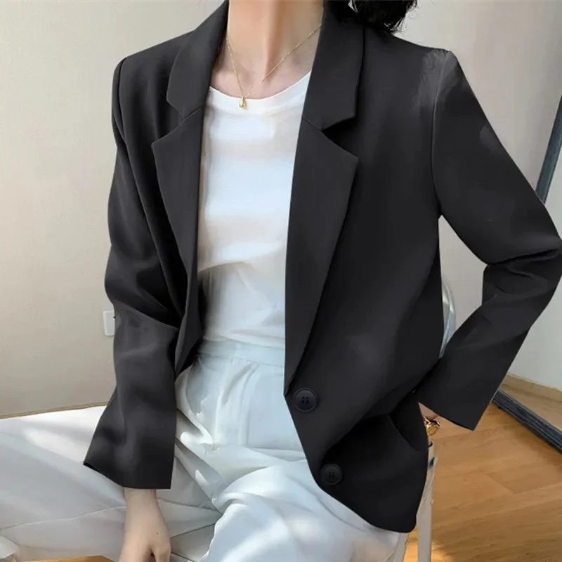 I DO: 01-05 00:14:45 Women Jacket New in Korean Fashion Small Suit Top Brown Suit Coat Clothes Loose Straight Temperament Slim B - Image 7