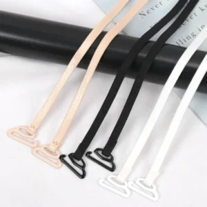0.5cm Width Invisible Women Slip Resistant Bra Straps Cross Double Shoulder Elastic Brassiere Lady Black Lingerie Accessories