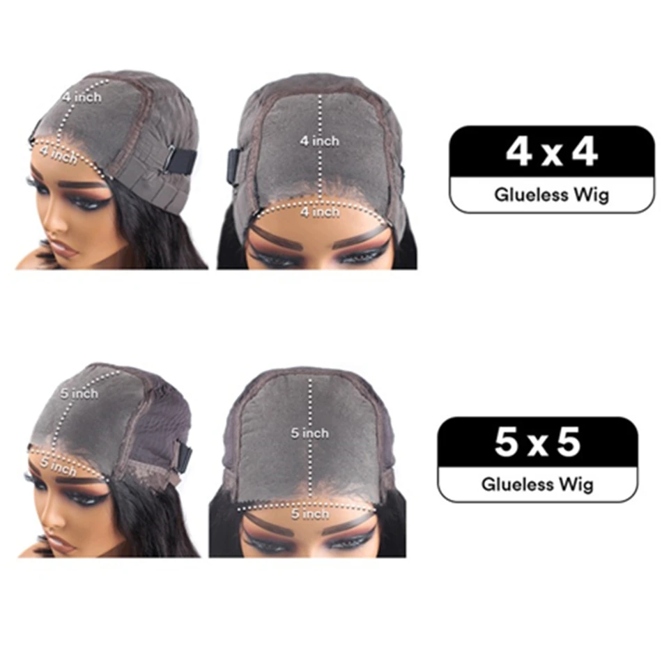 Glueless Wear and Go Bone Straight Lace Front Wigs 4x4 5x5 Pre-Cut Lace Wig Human Hair Ready To Wear Lace Closure Wig For Women - Image 6