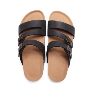 Bebealy Classic Women Sandals Unisex Women Clogs Shoes Casual Nonslip Beach Sandals Cork Footbed Slippers With Double Buckle