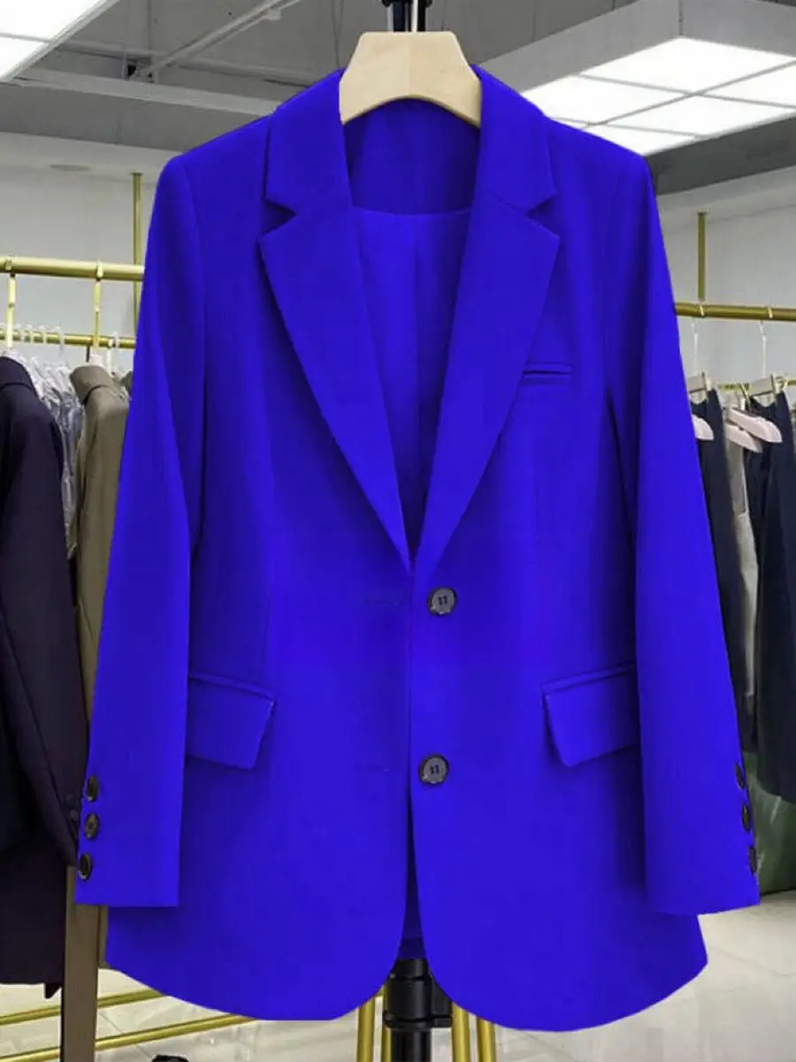 2024 New Red Suit Coat Women's Korean Style Loose Single Breasted Blazers Office Female Temperament Blazers Jacket Outwear Tops - Image 18