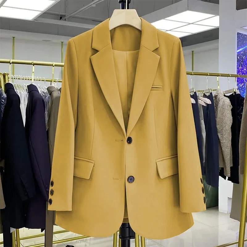 2024 New Red Suit Coat Women's Korean Style Loose Single Breasted Blazers Office Female Temperament Blazers Jacket Outwear Tops - Image 17