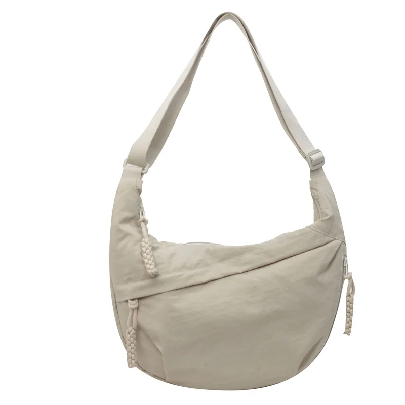 Leisure Crossbody Hobo Bag with Large Capacity Versatile and Niche Design Nylon Shoulder Bag Student Class Mailman Bag - Image 12