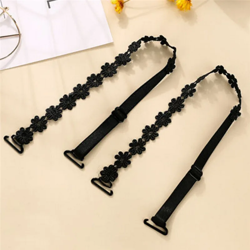 Women Elastic Bra Strap Bra Accessories Floral Lace Bra Strap Anti-slip Adjustable Belts Shoulder Strap for Bridal Wedding Party - Image 5