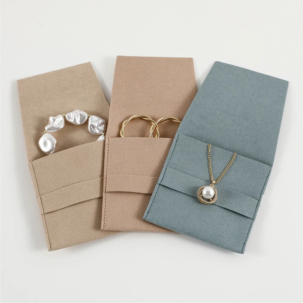 20/50/100Pcs Microfiber Jewelry Gift Bags for Wedding Party Candy Favors Envelope Pouch DIY Jewelry Organizer Earrings Bracelets - Image 3