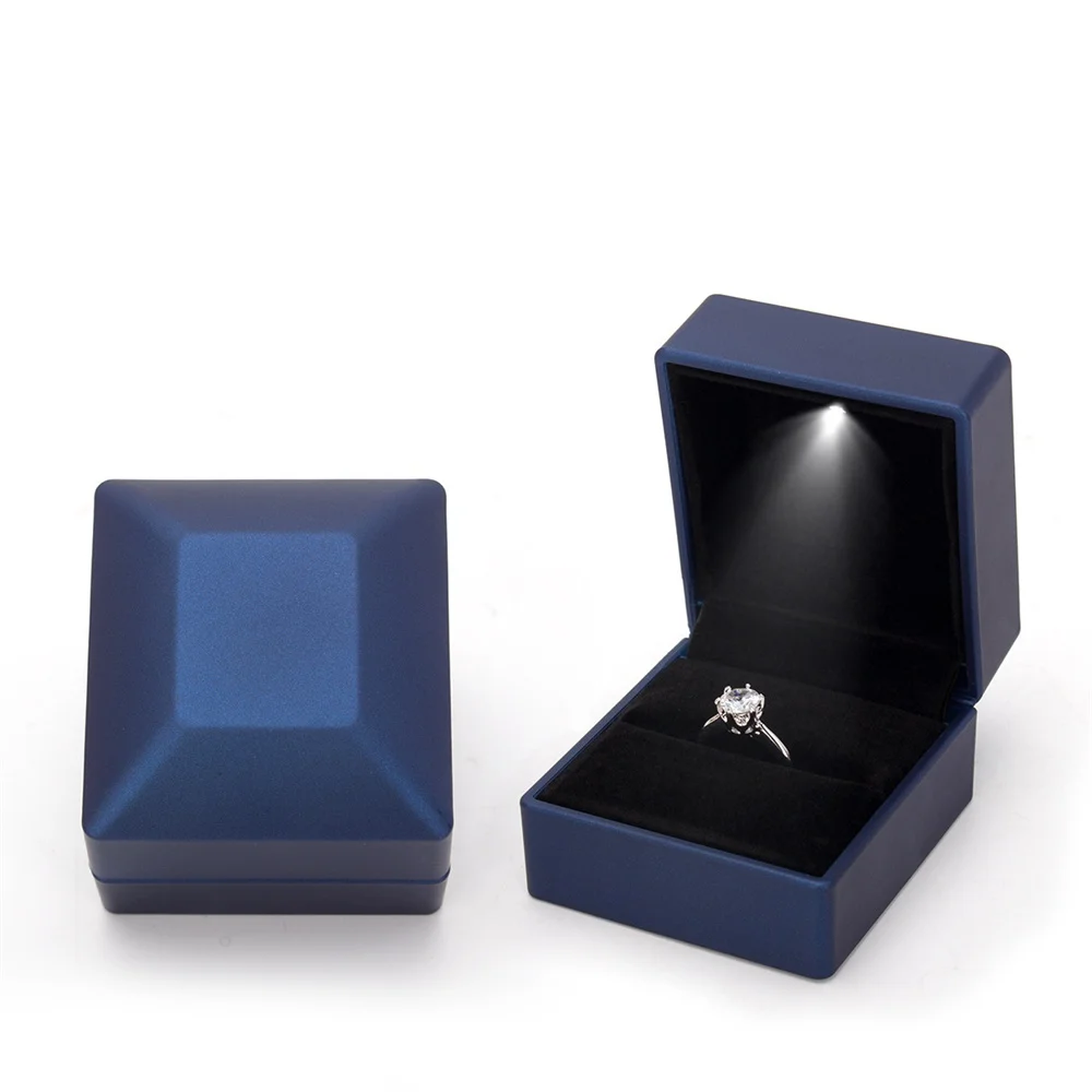 2024 Ring Box With LED Light Jewelry Diamond Ring Box Storage Wedding Ring Box Jewelry Organizer Storage Gift - Image 7