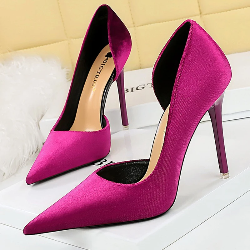 BIGTREE Shoes Purple Women Pumps Design Suede High Heels Sexy Party Shoes Stilettos Lady Heels Luxury Pumps Shoes Large Size 43 - Image 6