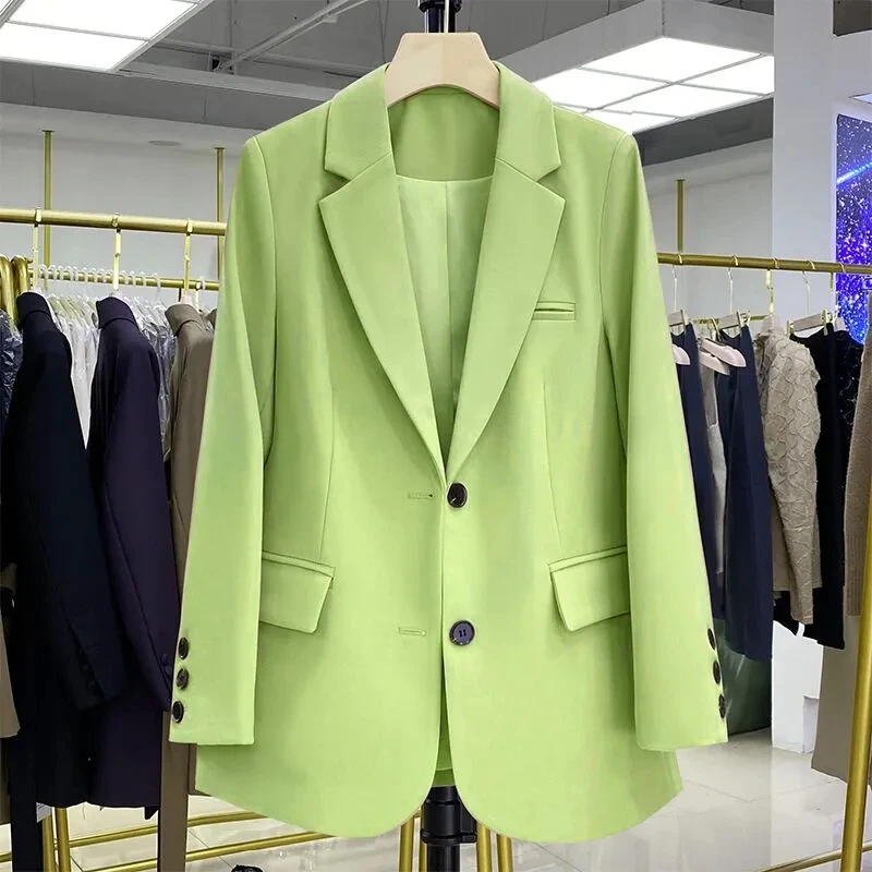 2024 New Red Suit Coat Women's Korean Style Loose Single Breasted Blazers Office Female Temperament Blazers Jacket Outwear Tops - Image 12