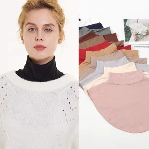Soft Cotton Modal Inner Neck Cover Solid Color False Collar For Woman Mock Neck Half Top Detachable Collars Neck Free Size
