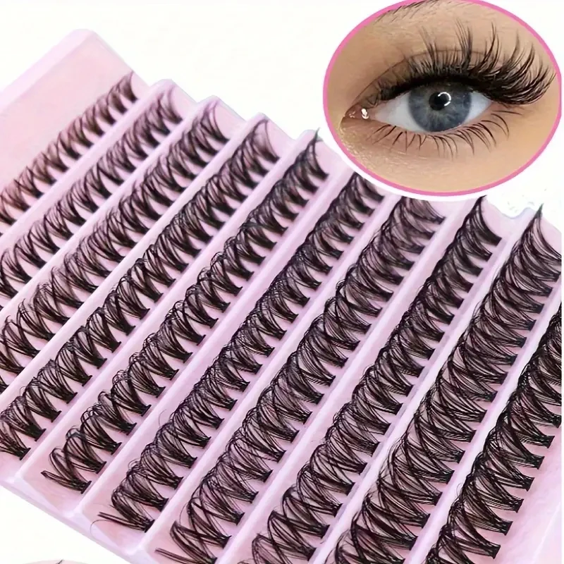 40D False Eyelashes, 200pcs 10mm/12mm/14mm Mix D Curling Cluster Lashes Individual Lash Extensions Soft And Natural False Eyelas - Image 4