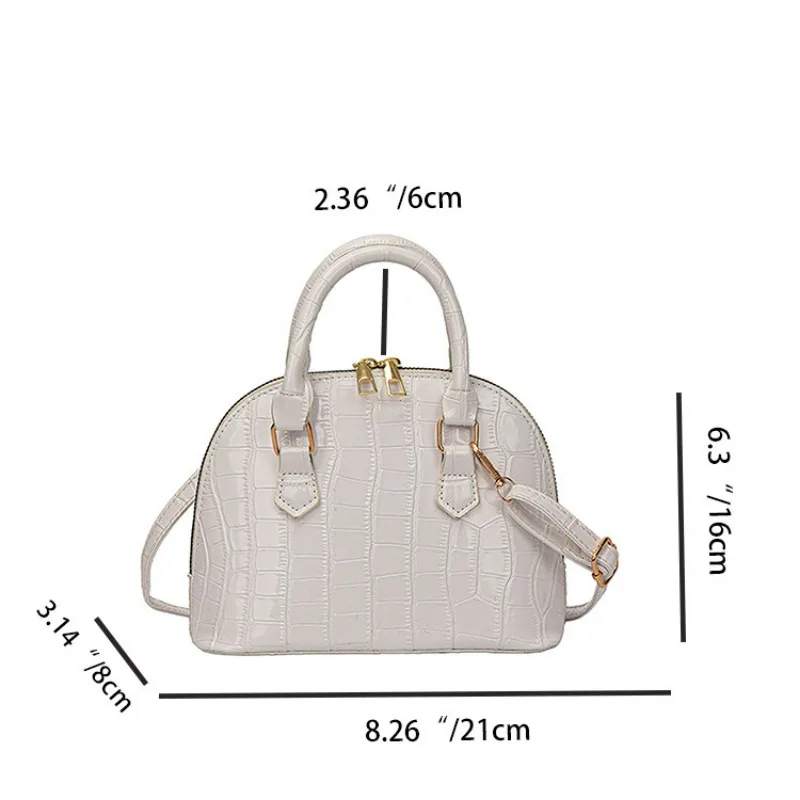 Retro Shoulder Bag Fashion Pu Leather New Women's Bag Waterproof Crocodile Pattern Versatile Crossbody Bag Hand Bags for Women - Image 6