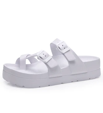 Bebealy Womens Platform Sandals With Arch Support Beach Summer Sandals Adjustable Buckle Woman Comfort Lightweight EVA Slides - Image 8
