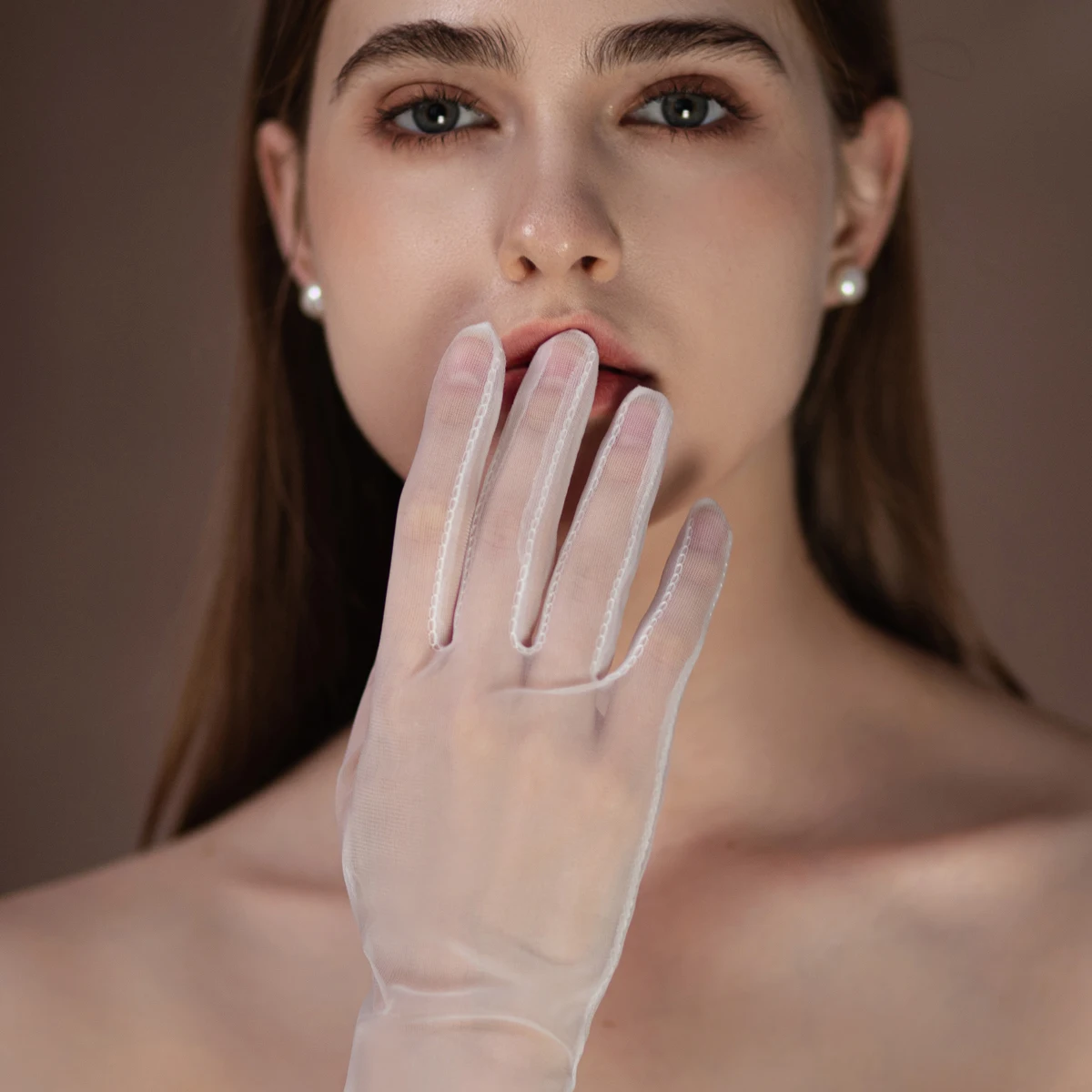 WG099 Elegant Wedding Bridal Gloves Soft Tulle White Long Brides Bridesmaid Gloves for Women Pageant Perform Prom Parties - Image 7