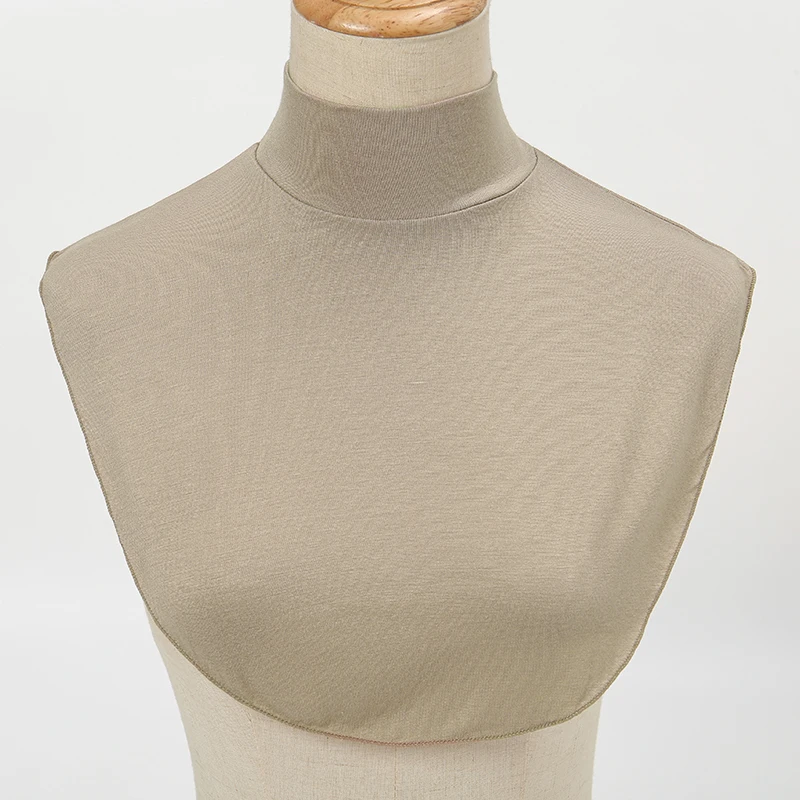 Soft Cotton Modal Fake Collar Neck Cover Ramadan Hijab Cover Headwrap Full Fake Collar High Collars Turtleneck Scarves - Image 16