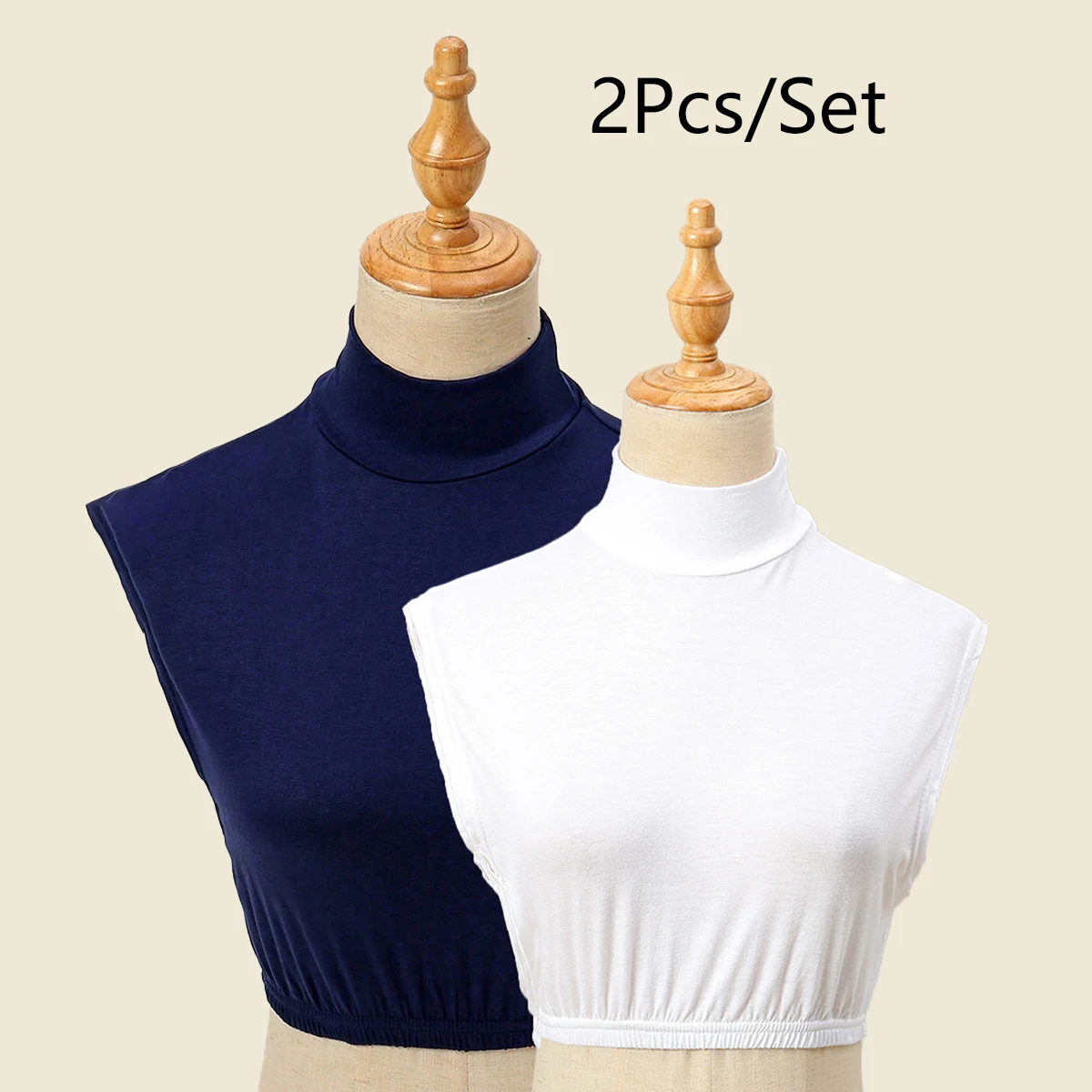 Newest Cotton Modal False Collar Neck Cover Detachable Collars Solid Color False Collar For Woman Mock Half Top Loose Hem Collar - Image 14