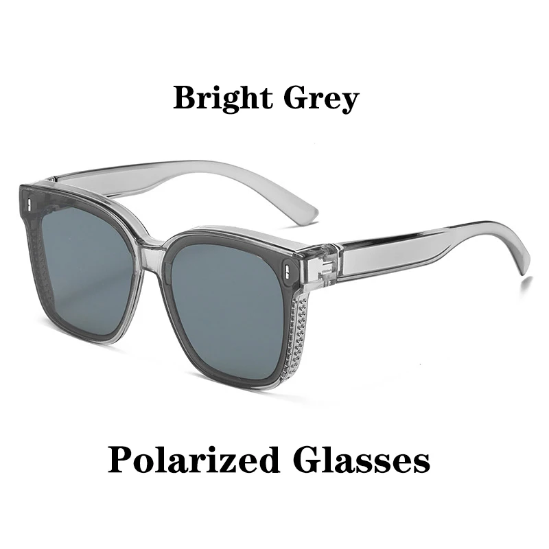 Fashion Square Polarized Sunglasses Cover Over Myopia Prescription Glasses Portable Men Women Vintage Fishing Driving Eyewear - Image 21