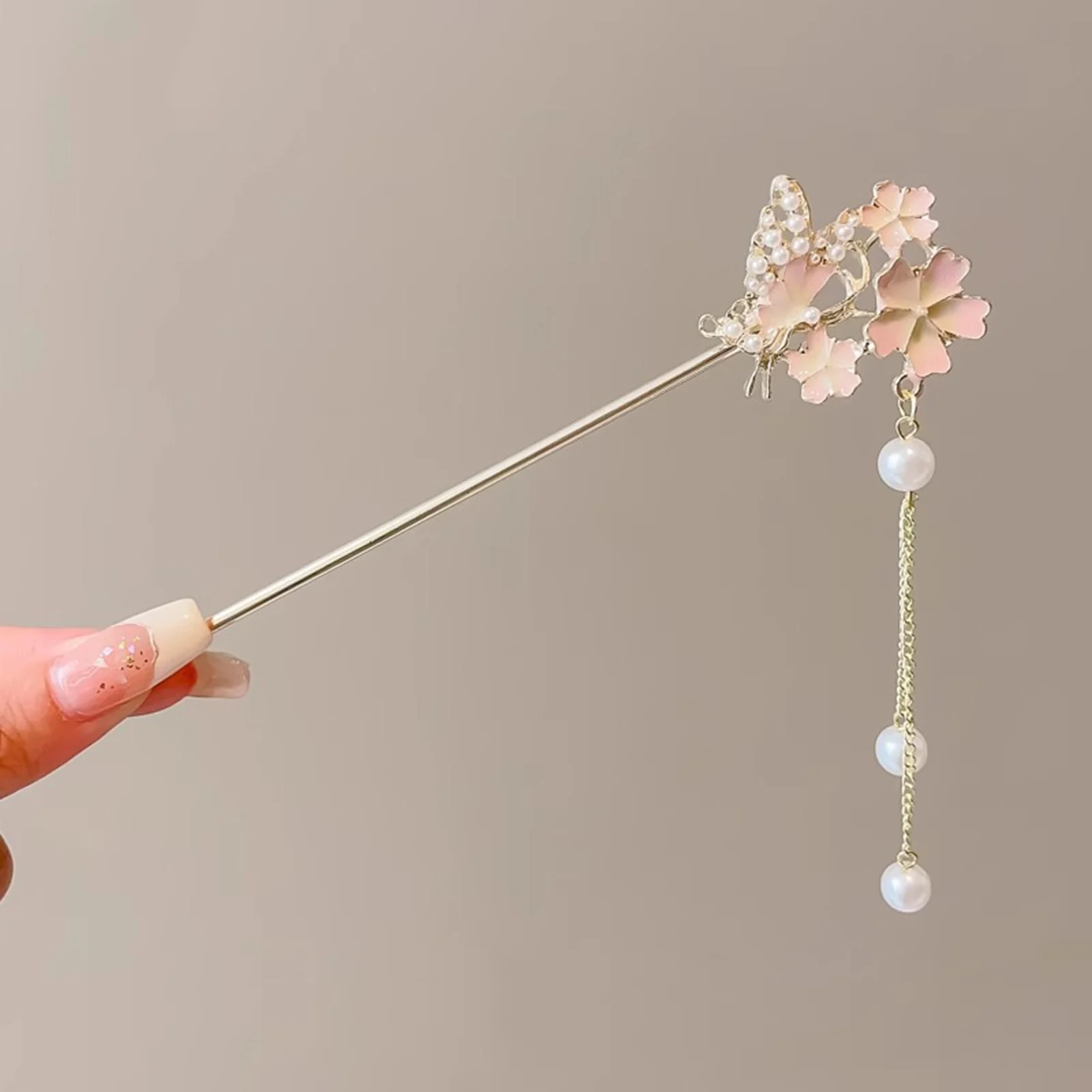 Light Luxury Flower Hairpin For Women Chinese Style Floral Butterfly Tassel Hair Stick Elegant Metal Jewelry Hairpin Hair Clips - Image 11