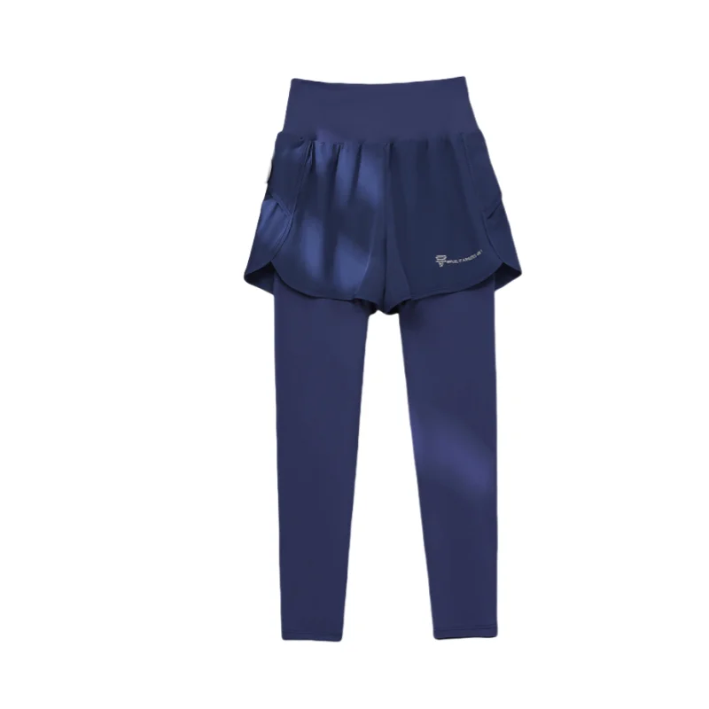 DRUR Women Gym Cropped Trousers Summer Lightweight 2 in 1 Yoga Pants Female High Waist Sports Leggings Fitness Running Tights - Image 2
