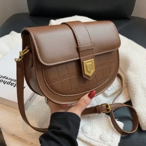 Crossbody Bags for Women,Small Saddle Purse and Boho Cross Body Handbags,PU Leather