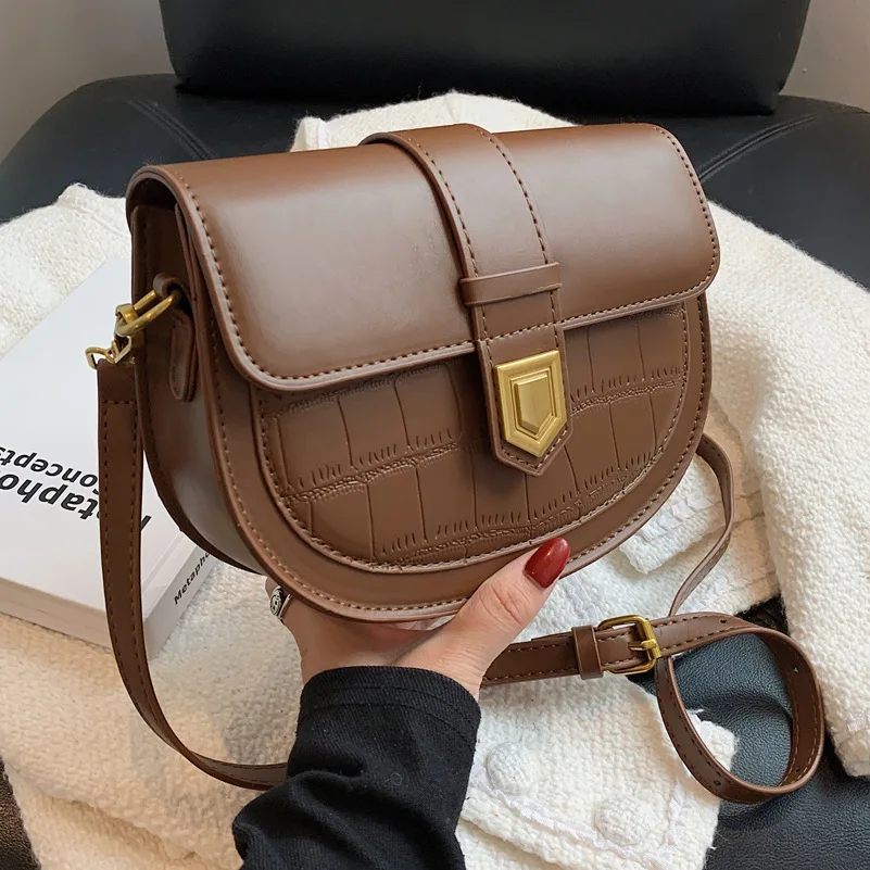 Crossbody Bags for Women,Small Saddle Purse and Boho Cross Body Handbags,PU Leather