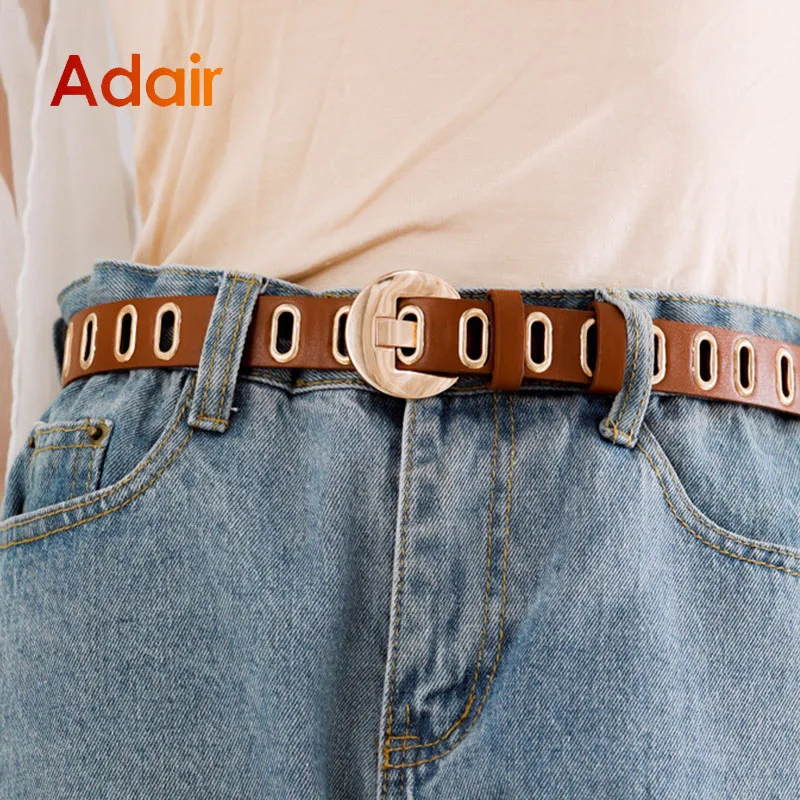 Fashion Women Belt Gold Buckle Belts For Women Waist Belts High Quality Waistband Luxury Ladies Brand For Pants Dresses DT004 - Image 4