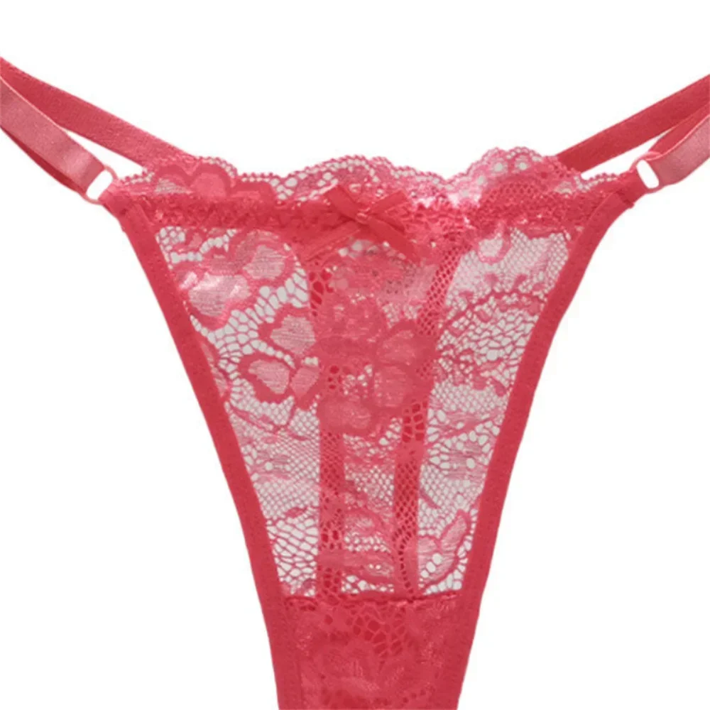 3PCS Adjustable Sexy Transparent Thong Panties Women Lace Underwear Low Waist Female T-back String Underpants - Image 5