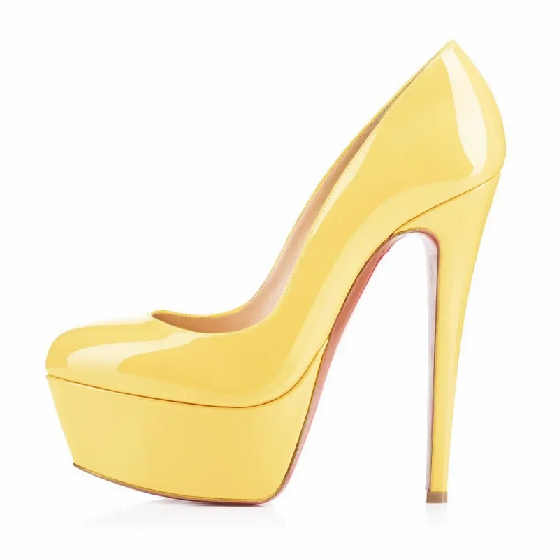 New Women Pumps Extremely High Heels Shoes14cm Sexy Patent Leather Woman Wedding Party Shoes Platform Stiletto Red 817-9PA - Image 13