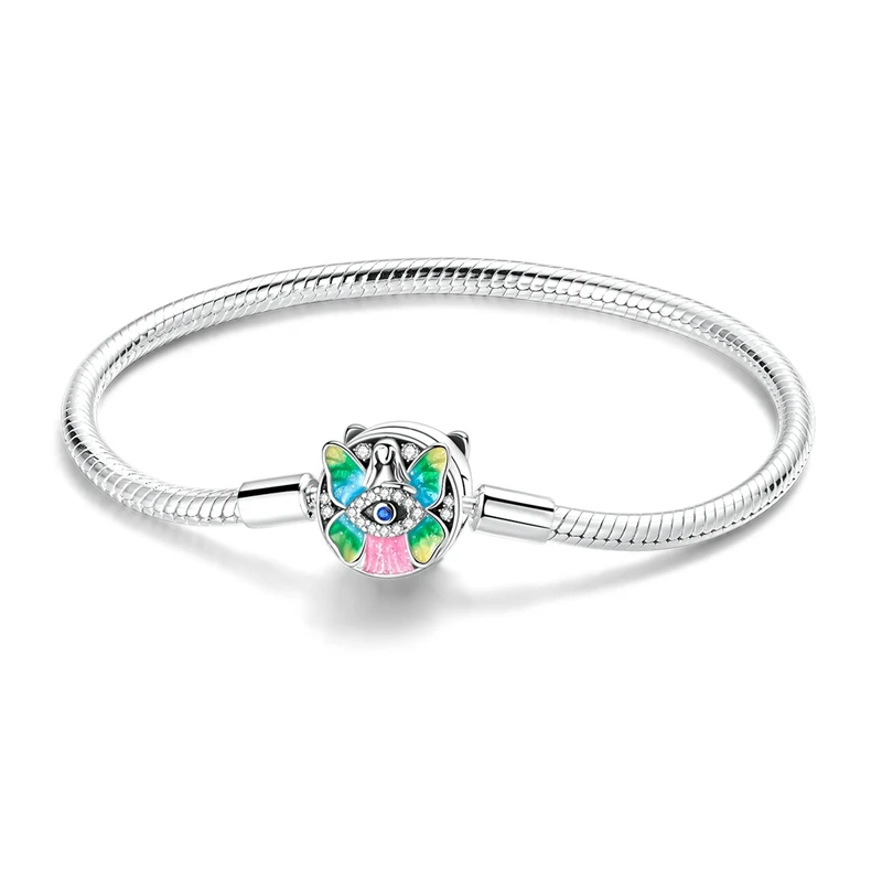 17-20CM Original 925 Sterling Silver Bracelets Clover Butterfly Cross Heart Bracelet Fit DIY Charms Beads Fashion Women Jewelry - Image 21