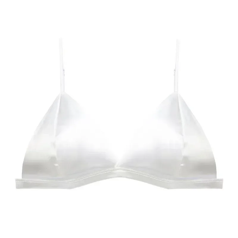 Women's French Style Bra Girl Wrapped Chest Adjustable Shoulder Strap Single Buckle Satin Sexy Tube Top Underwear Lingerie - Image 9