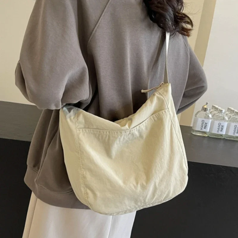 Simple Large Capacity Crossbody Bags Versatile Nylon Women's Shoulder Bag Casual Soft Female Hobos Bag Handbags bolsas de mujer - Image 2