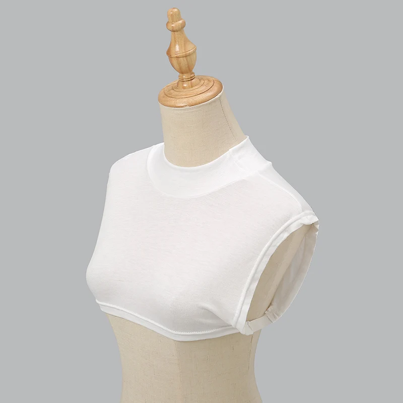 Soft Cotton Modal Inner Neck Cover Solid Color False Collar For Woman Mock Neck Half Top Detachable Collars Neck Free Size - Image 28