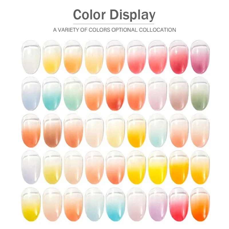 HNDO New Spring Summer 9 in 1 Case Solid Powder Gradient Powder Nail Glitter for Nail Art Decor Manicure Design Pigment Dust - Image 5