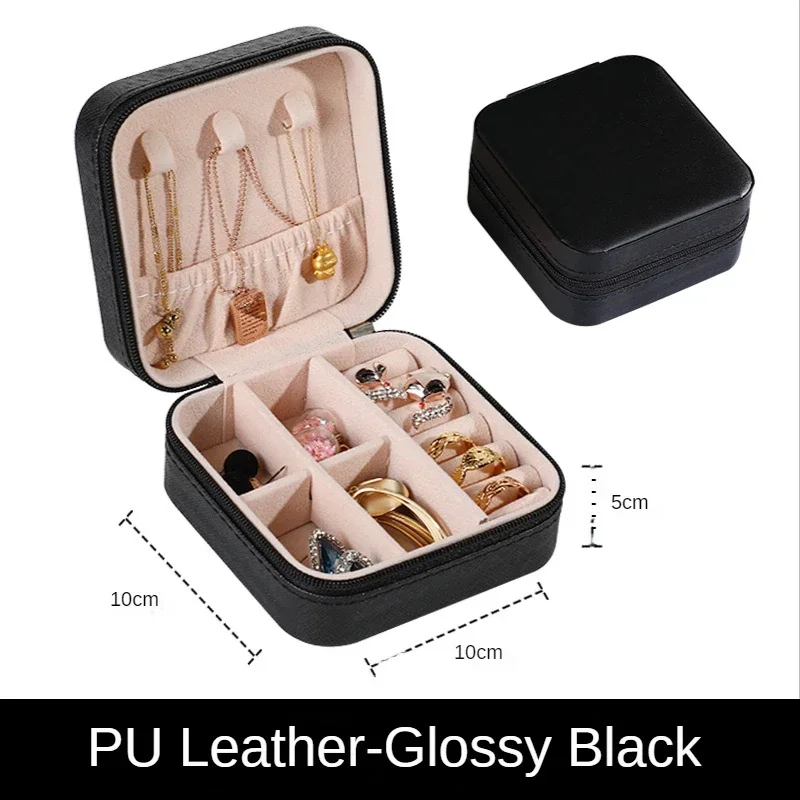 Jewelry Organizer Display Travel Jewelry Case Boxes Portable Jewelry Box Leather Storage Joyeros Organizador De Joyas - Image 14