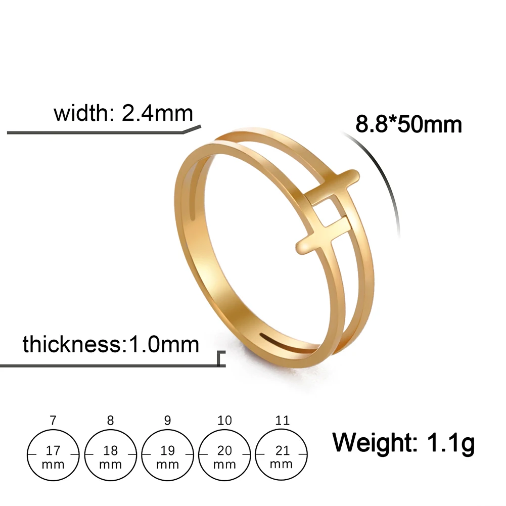COOLTIME Gothic Cross Couple Rings Stainless Steel Silver Color Jesus Cross Finger Ring for Men Women Punk Jewelry Wedding Gift - Image 15