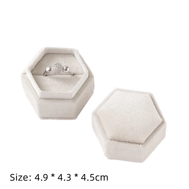 Square Engagement Velvet Earring Ring Packaging Box Jewelry Organizer Valentine Day Gift Case Ring Display Storage Wholesale - Image 7