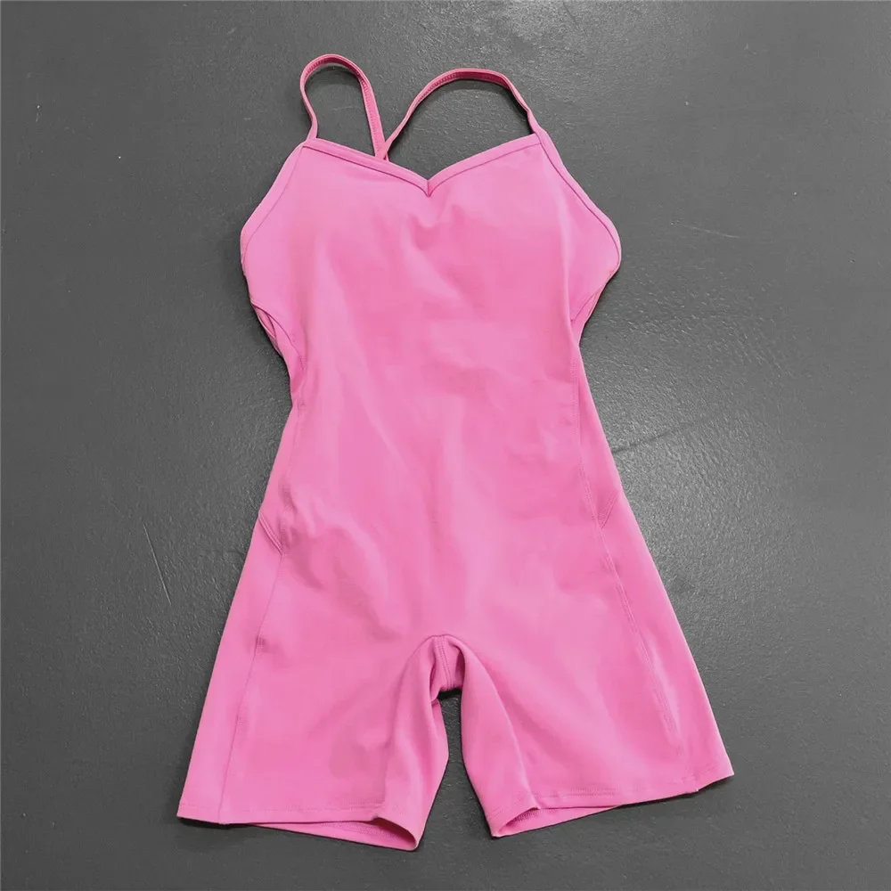 Women Athleisure Fitness Bodysuit 2025 Backless One Piece Yoga Jumpsuit Sports Gym Workout Clothes for Women Tights Active Wear - Image 34