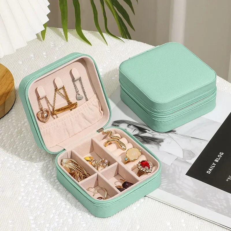 Jewelry Organizer Display Travel Jewelry Case Boxes Portable Jewelry Box Leather Storage Joyeros Organizador De Joyas - Image 6