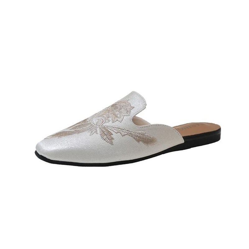 New Chinese Embroidered Baotou Half Slippers for Women, Spring and Summer Retro Cool Dragging Shoes for Women, Outdoor Shoes - Image 17